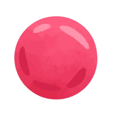 Kırmızı top küre vektör çizim şablon elementleri