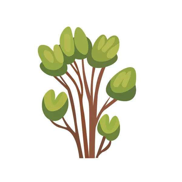 Bosque Abstracto Árbol Naturaleza Planta Dibujos Animados Árboles Ilustración Vector — Vector de stock