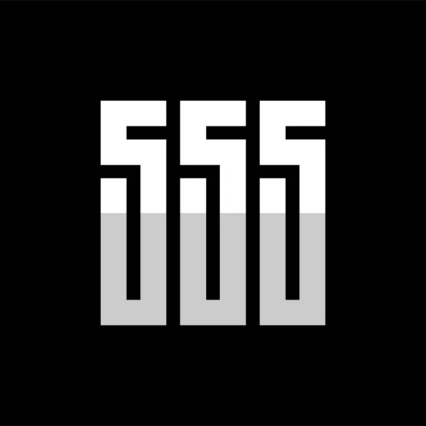 Plantilla Abstracta Del Logotipo Letra 555 Número 555 Triple Cinco — Vector de stock