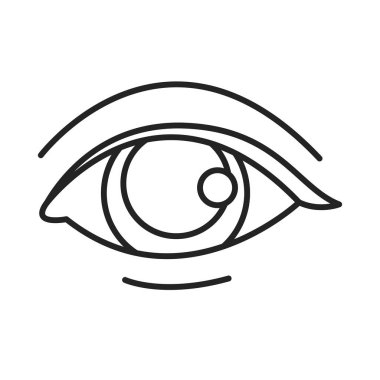 Sanat tarzında insan gözü tasviri, görmek için beş duyu, görüş ikonu