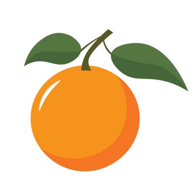 Beyaz arkaplanda izole edilmiş tatlı portakallı meyve çizimi - vektör