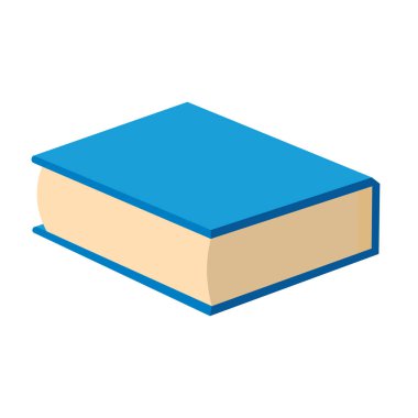 Kitap simgesi tasarım şablonu vektörü, mavi metin kitabı illüstrasyonu