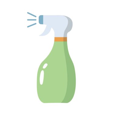 Plastic spray bottle vector illustration, Ironing spray icon, laundry sprayer image, cartoon cleaning spray bottle clipart