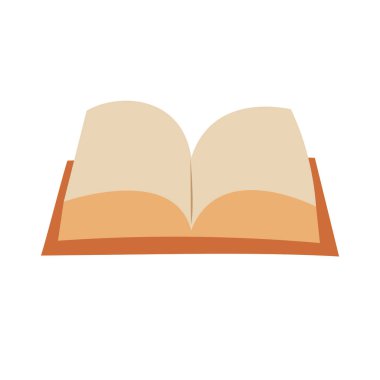 Kitap ikonu illüstrasyonu, günlük veya not defteri resmi, beyaz arkaplanda izole edilmiş kalın kitap klip sanatı