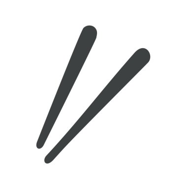 Chopsticks simgesi, chop çubukları düz vektör çizim elementleri, beyaz arkaplanda izole
