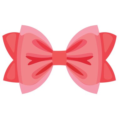 Dekorasyon için pembe kurdele yay vektör resimleri, dekoratif yay vektör ilüstrasyonu, beyaz arkaplanda izole edilmiş açık kırmızı kurdele