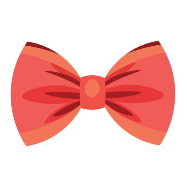 Kırmızı papyon aksesuarları vektör illüstrasyonu, dekoratif papyon düğümü, hediye ve mevcut papyon süslemesi.