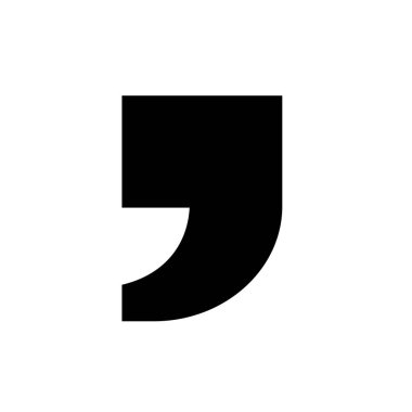 Virgül işareti simge vektör resmi, tanda koma illüstrasyonu