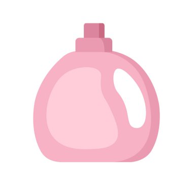 Kumaş yumuşatıcı simgesi tasarımı, çamaşır sabunu vektör görüntüsü, kumaş deterjanı çizimi, çamaşır yıkama ürünleri