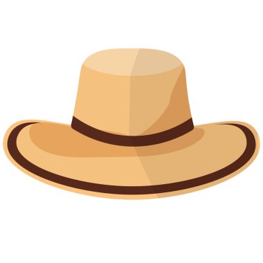 Şapka moda aksesuar düz ikon tasarım vektör çizimi