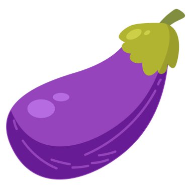 Şirin patlıcan sebze çizimi, patlıcan klip sanatı, brinjal karikatür ikonu, Sayuran terong ungu clipart, terung sağlıklı sebzeler.