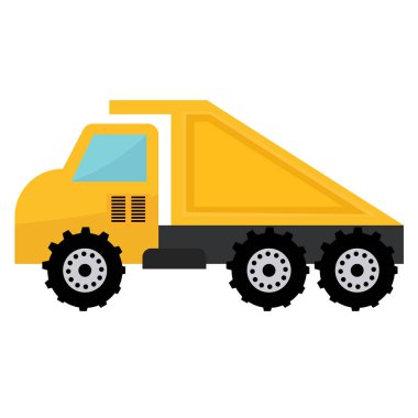 Sarı inşaat kamyonu çizimi, makine araç klipsi sanatı, inşaat makinesi klipsi görüntü, karikatür damperli kamyonlar izole