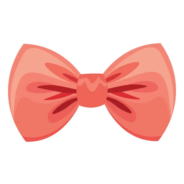 Stock vector Red bow tie vector illustration, pink ribbon bow vector image, light red butterfly tie clip art isolated on white background