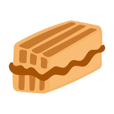 Roti bakar bandung vektör ilüstrasyonu, Endonezya abur cubur sokak yemekleri, roti bakar ikonu, Endonezya tost ekmek klipsi sanatı, jadana Endonezya resmi