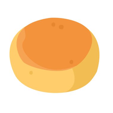 Beyaz arkaplanda Kue pia veya bakpia vektör illüstrasyonu, Endonezya sokak yemekleri, bakpia patok ikonu, bakpia patuk klip sanatı, jadyan makanan lokal endonezyası