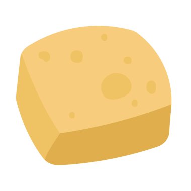 Tahu goreng ikonu, kızarmış tofu vektör çizimi, Endonezya geleneksel abur cubur, tahu sumedang klipsleme sanatı, olahan gorengan tahu resmi