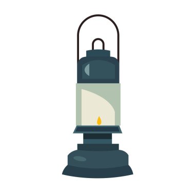 Eski kamp feneri vektör çizimi, karikatür gaz lambası klipsi sanat görüntüsü, kırsal yağ lambası klipsi beyaz arka grond izole