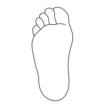 Ayak tabanı çizimi vektör çizimi, el çizimi insan ayağı palmiye çizimi sanat vektörü illüstrasyonu, yalınayak tırmanış izole, insan anatomisi eğitim materyali