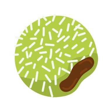 Kue klepon vector illustration, biiten klepon cake icon clip art, indonesian traditional sweet cake dessert, local snack food indonesia clipart