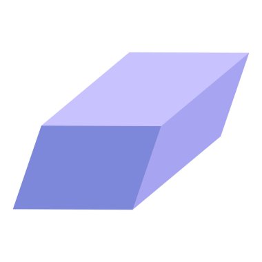 Paralelkenarlı prizma vektör klipsi sanat illüstrasyonu, paralel elelepiped temel 3d geometrik şekil, prizma jajaran genjang, gambar prisma jajar genjang bangun ruang tiga dimensi