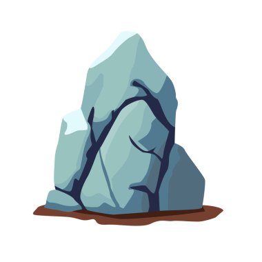 Kaya taşı vektörü illüstrasyon tasarımı şablon elementleri, karikatür kaya klipsi sanat resmi, taş klipsi izole edilmiş, gambar batu alam