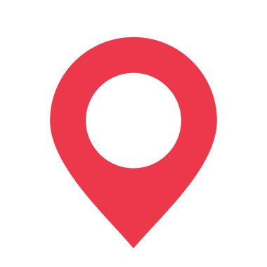 Harita pin işaretleyici konumu düz simge, harita noktası sembolü, yer tutucu simgesi çizimi