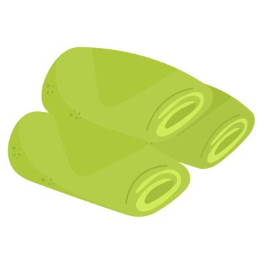 Kue dadar gulung kek vektör illüstrasyonu, jadanan pasar kue basah, makanan geleneksel Endonezya, Endonezya geleneksel abur cubur