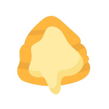 Gambar kue sus ya da kremalı puf tatlılı kek vektör illüstrasyonu, choux pasta klipsi resim, beyaz arka planda izole