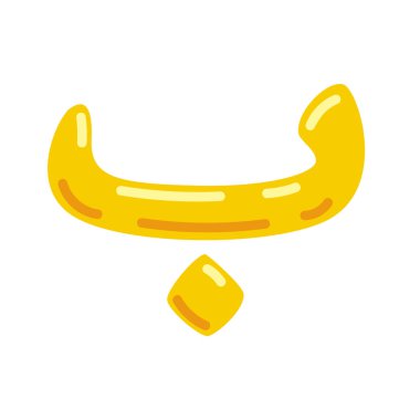 Ba harf vektör illüstrasyonu, Arap alfabesinin hijaiyah harfi, beyaz arkaplanda izole edilmiş şirin renkli çizgi film tarzında ba klipsi sanatı.