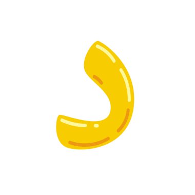 Dal harfi vektör illüstrasyonu, Arap alfabesinin hijaiyah harfi, şirin renkli çizgi film tarzında harf klipsi sanatı, beyaz arkaplanda izole edilmiş.