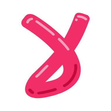 Lam alif harf vektör illüstrasyonu, Arap alfabesinin hijaiyah harfi, harf alif klipsi sanatı şirin renkli çizgi film tarzında, beyaz arkaplanda izole edilmiş