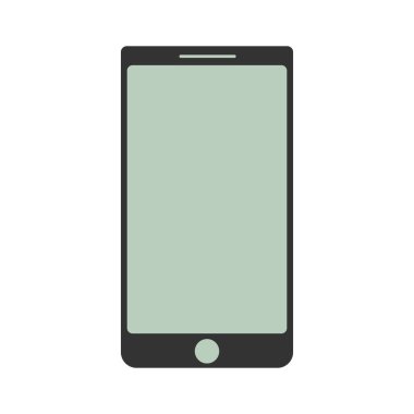 El telefonu düz tasarım vektör çizimi, beyaz arkaplanda izole