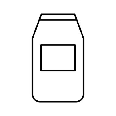 Çay poşeti çizgisi simgesi vektör çizim şablonu elementleri, çay poşetleri sanatı anahat biçiminde kırpma