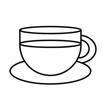 Çay fincanı çizimi ikonu tasarımı, kahve fincanı çizgisi sanat vektör çizimi, sıcak içecekler için cam bardak klipsi, sıcak çikolata kupası sanatı, kakao bardağı klipsi.