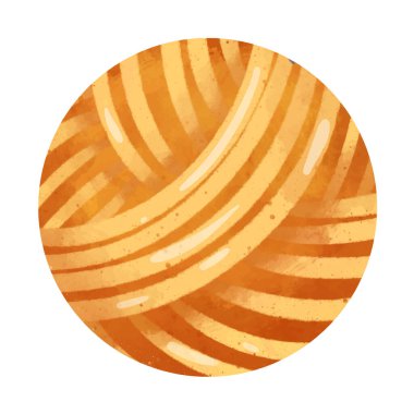 İplik illüstrasyon vektörü, el çizimi iplik topu, sarı iplik makaraları, iplik klipsi sanatı, iplik yumağı.