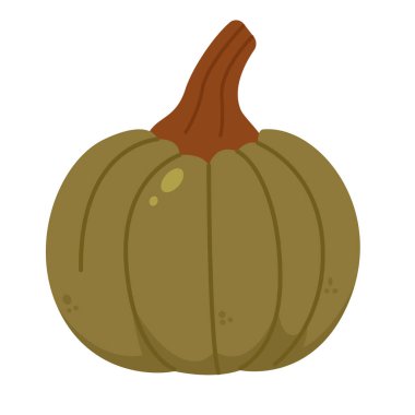 Beyaz arka planda izole edilmiş vektör yeşil balkabağı, koyu yeşil kabak çizimi, düşme kabağı klipsi sanatı, balkabağı klip sanatı, balkabağı vektörü görüntüsü