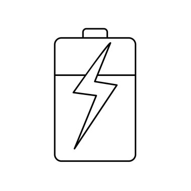 Batarya hattı resim vektörü, pil şarj çizgisi simgesi