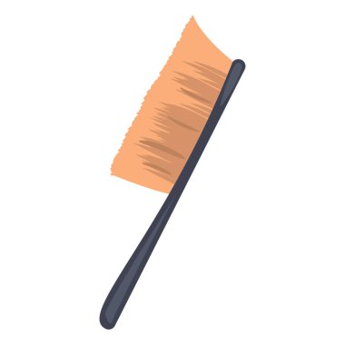 Berber fırçası vektör illüstrasyonu, berber malzemeleri tırnak temizleme, saç stili için fırça temizleme, berber fırçası klip beyaz arka planda izole, kuaför ekipmanı