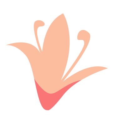 Pembe çiçek baş vektörü, çiçek vektör klipsi sanatı, basit pembe çiçek düz tasarım çizim örnekleme elementleri