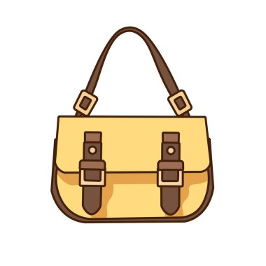 Askı çantası klips sanatı, askı çantası vektör illüstrasyonu, kurye çantası klip resmi, beyaz arkaplanda izole