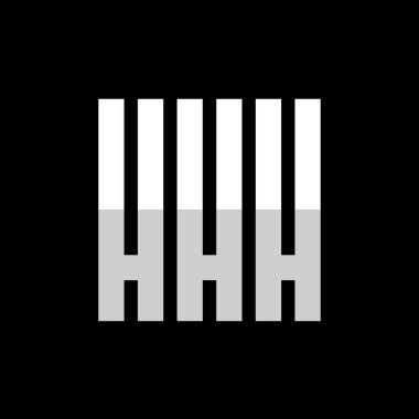 İlk harf HHH logosu, alfabe hhh monogram logo simgesi