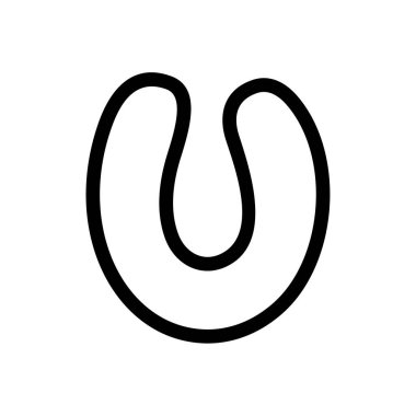 Sevimli harf U vektör illüstrasyonu, el çizimi karalama çizim taslak stili, çizgi film alfabesi U tipografik tasarım, Clipart harf U, harf U klip sanat