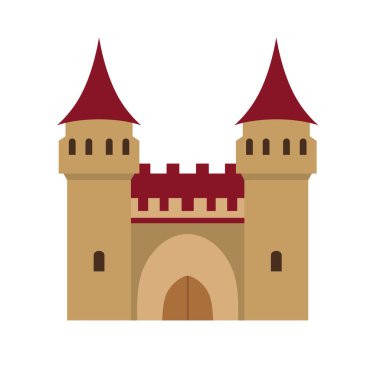 Ortaçağ kale vektör sanatı, kale klip sanatı, kaleler klipsleme sanat kalesi, ortaçağ ve peri masalı kalesi.