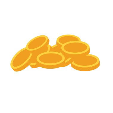 Altın sikke yığını vektör illüstrasyonu, altın sikke klipsi sanat, altın para kırpma görüntü