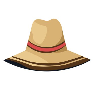 Fedora şapka vektör illüstrasyonu, fötr şapka klipsi, beyaz arka planda izole