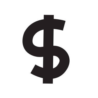 Dolar işareti vektörü, dolar işareti klipsi, el çizimi dolar işareti, karalama stilinde dolar sembolü, para birimi sembolü çizimi