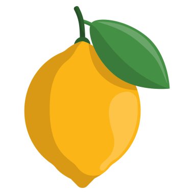 Limon klipsleme sanatı, yapraklı limon meyvesi illüstrasyon, limon klipsleme sanatı.