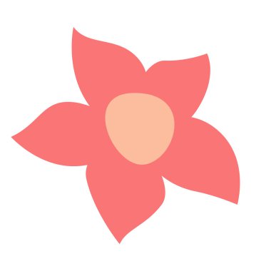 Basit pembe çiçek başı vektör illüstrasyon tasarım elementleri