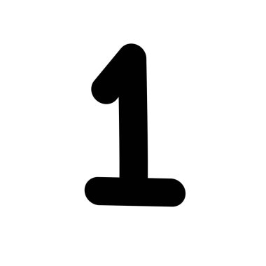 Siyah numara 1 el çizimi taslak vektör çizimi, bir numaralı klip sanatı, bir numaralı klip sanatı