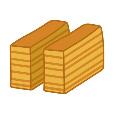 Lapis yasal vektör ikonu illüstrasyonu, kue seribu lapis klip sanatı, gambar kue lapis legit kartun, spekkoek clipart image, Endonezya 'dan geleneksel atıştırmalık, Endonezya geleneksel tatlı yiyecekler